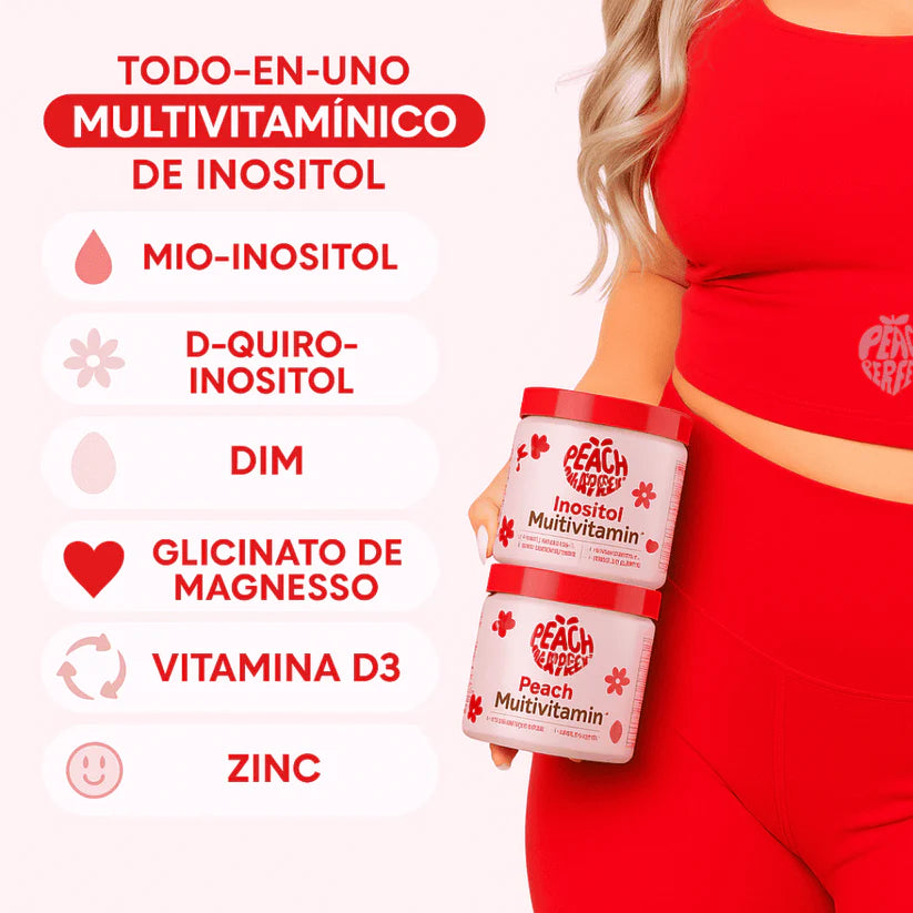 Peach Perfect Inositol en polvo | Regula las hormonas femeninas