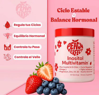 Peach Perfect Inositol en polvo | Regula las hormonas femeninas