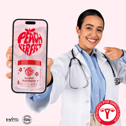 Peach Perfect Inositol en polvo | Regula las hormonas femeninas