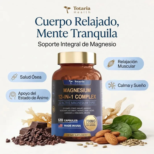 Magnesium Complex 12 en 1 | Sueño profundo, menos estrés, más energía.