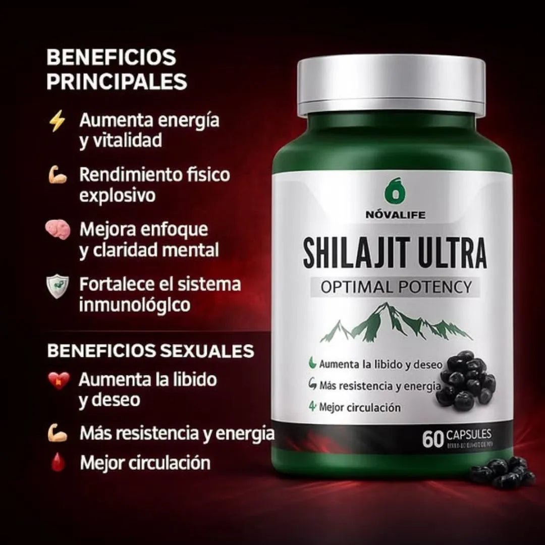 Shilajit Ultra x60 Caps. | Mayor resistencia y duración 🔥🍆