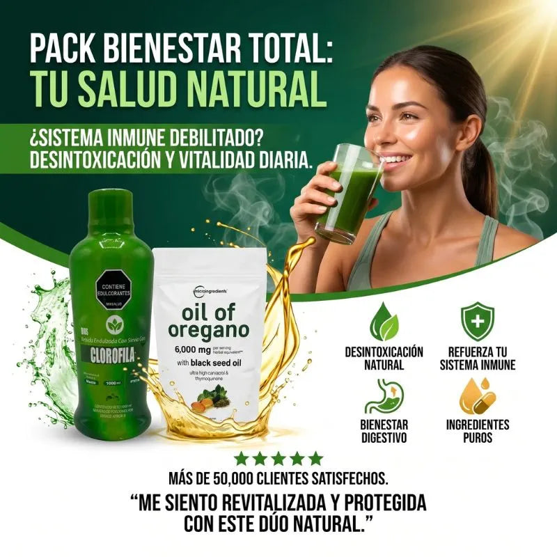 Aceite de oregano+Clorofila | Limpia, Sana y Renueva