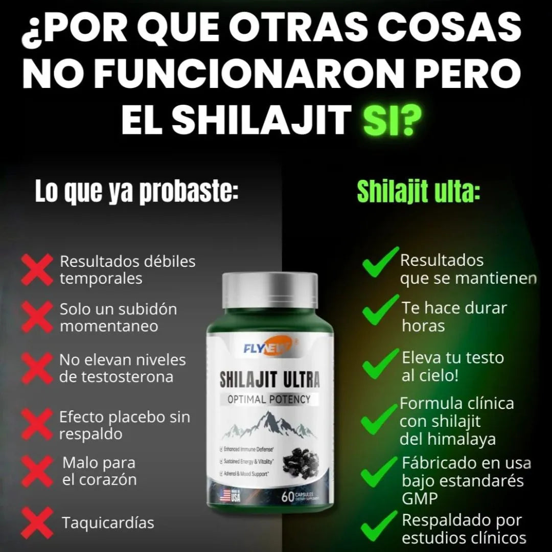 Shilajit Ultra x60 Caps. | Mayor resistencia y duración 🔥🍆