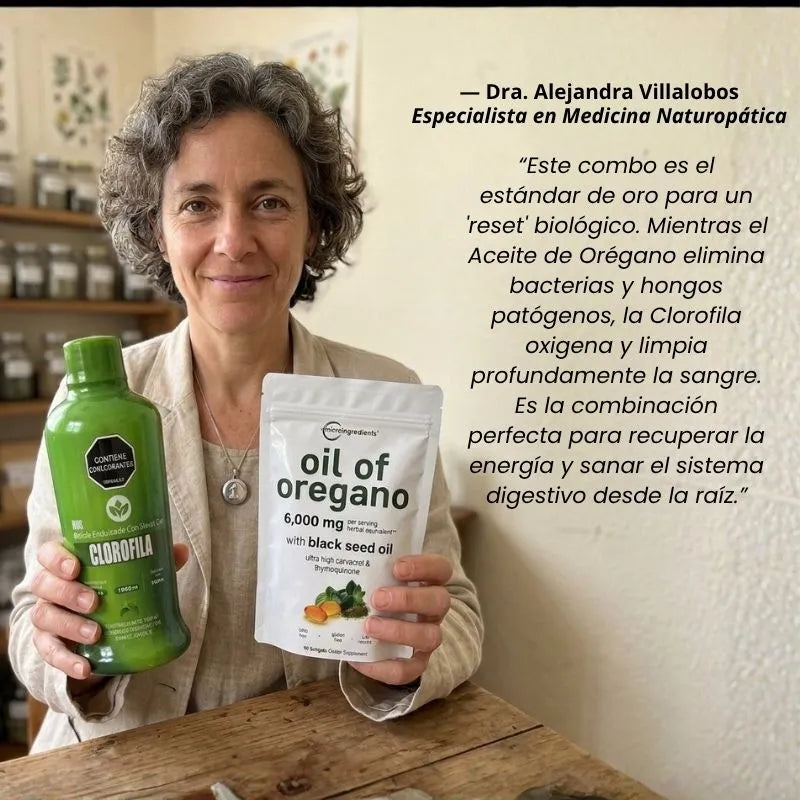 Aceite de oregano+Clorofila | Limpia, Sana y Renueva