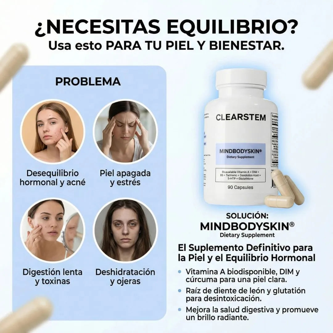 MindBodySkin -Clearstem | Piel libre de acné hormonal