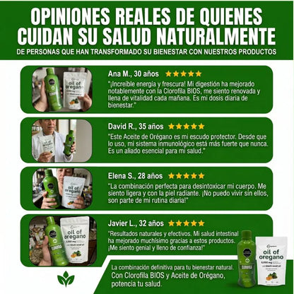 Aceite de oregano+Clorofila | Limpia, Sana y Renueva