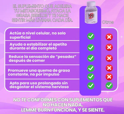 Lemme Burn® | Quema grasa y controla apetito
