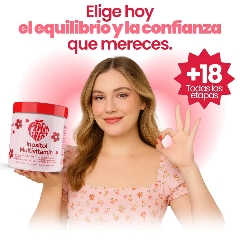 Peach Perfect Inositol en polvo | Regula las hormonas femeninas