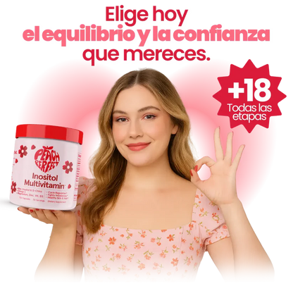 Peach Perfect Inositol en polvo | Regula las hormonas femeninas
