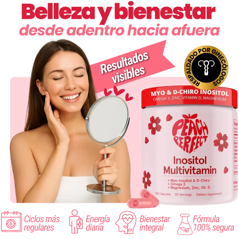 Peach Perfect Inositol en polvo | Regula las hormonas femeninas