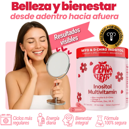 Peach Perfect Inositol en polvo | Regula las hormonas femeninas
