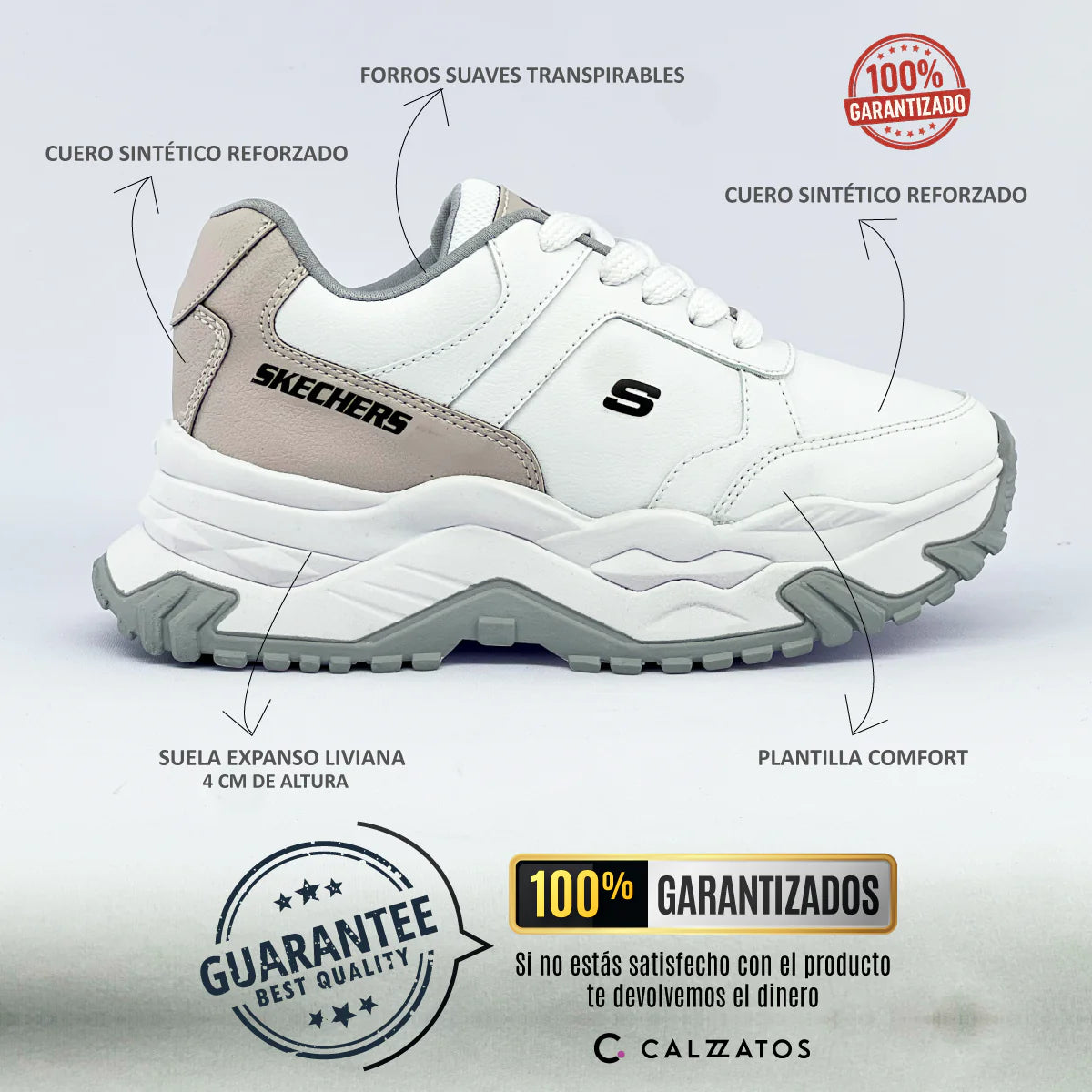 Sk3tchers Dama Suela Alta